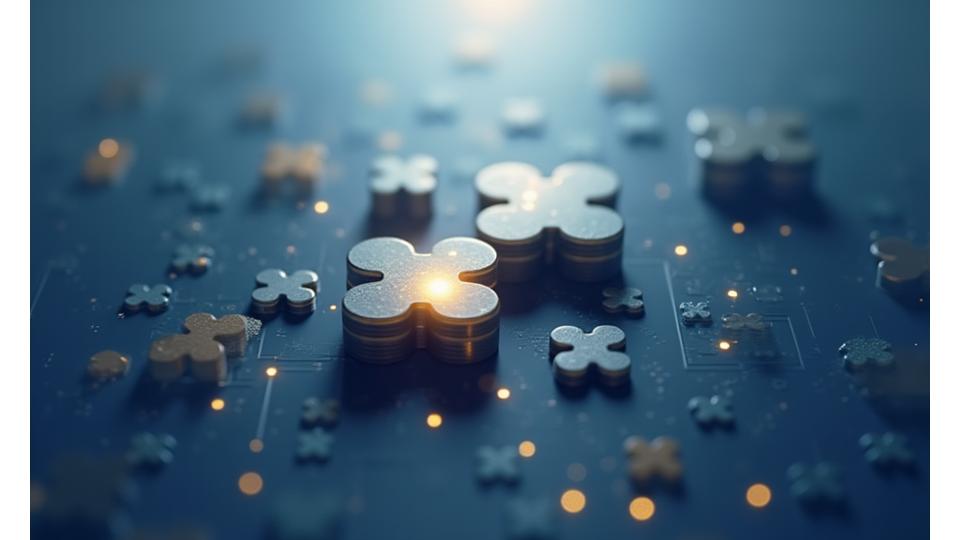 Abstract image representing precision and partnership in finance