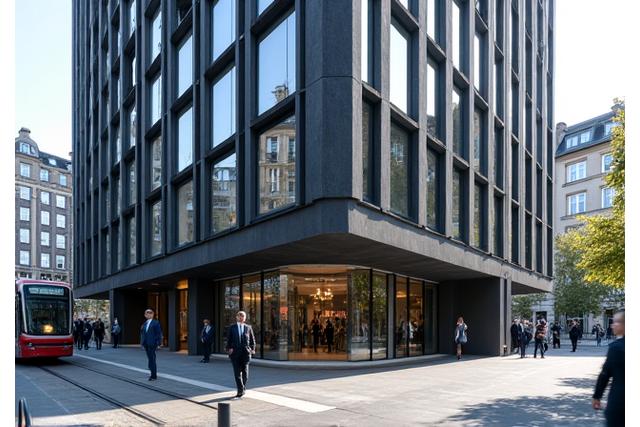 Modern office building in Zurich city center