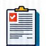 Icon representing tax declarations and forms