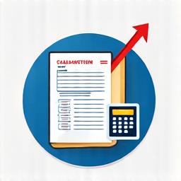 Tax form and calculator icon